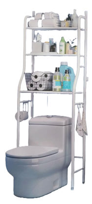 Foto de ORGANIZADOR METAL PARA BAÑO BLANCO  HG-4338 48X25X152 CMS (10)