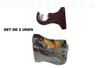 Foto de Cortinero Pastico Set 2 Pcs NB42895 11 larg,8.5 anc,2.2 grosor cms (500)