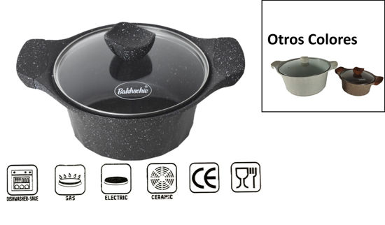 Foto de Olla Aluminio estilo granito BAKHSEHIE 20 cms c/t N962401 (2)