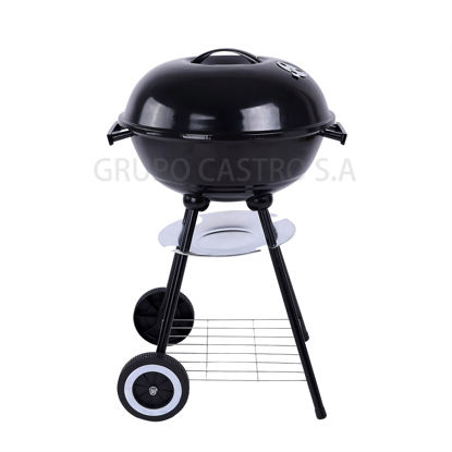 Foto de Parrilla carbon c/ruedas NBE28926 BBQ/BARBACOA 17" 58X47X100cms (4)