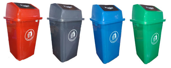 Foto de Papelera Rectangular Buzon NBE2894A 80 ltrs PP 44x44,78 alto cms (20)