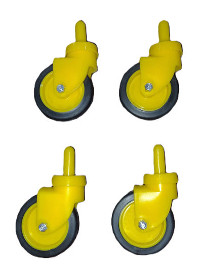 Foto de Set 4 pcs  Llanta Carrito Limpieza Repuesto P/ Arturo MB12601