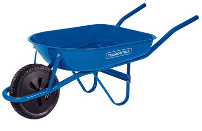 Foto de Carretillo Tramontina 77704/232 Azul 50 ltrs 79.5larg,59anc cms Llanta Maciza (1)