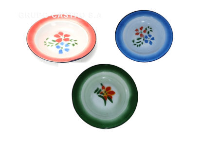 Foto de Plato hondo loza 20cms decorado GET19-05 (192)