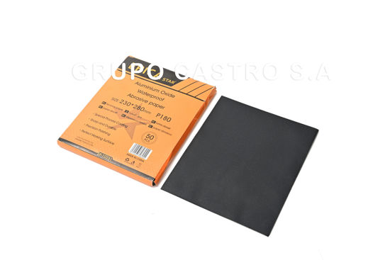 Foto de LIJA #180 METAL  NEGRO 230X280MM EP-10231 / P180 AGUA (50) (1000)
