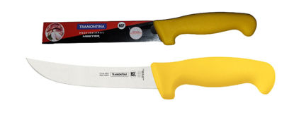 Foto de Cuchillo Tramontina 6" Deshuesar Profesional Master 24636/056 puño amarillo (60)