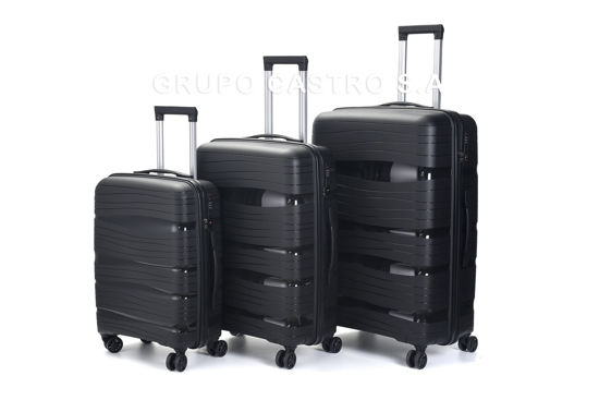 Foto de MALETA VIAJE 3 PCS 20/24/28" MBS2605 NEGRA PLASTICO