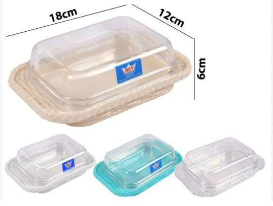 Foto de Mantequillera Holandesa c/t MQX001000 18x11x6 cms 0.19 ltrs Reyplast (120) 
