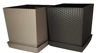Foto de Maceta Cuadrada Ratan Cafe Oscuro c/plato 3JX004900 Reyplast 40x40x40cms (6)