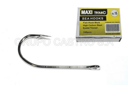 Foto de ANZUELO PARA PESCA #15 (20mm) SET 100PCS MAXITOOL