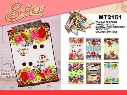 Foto de TOALLA COCINA 3 PIEZAS COCINA MT2151 16"X22" SOLTEX