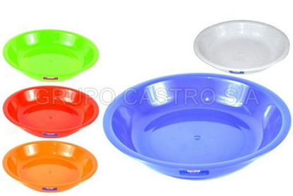 Foto de Plato Plastico hondo Escoses Rey 22 cms PTX005000 3.6alt,22.1diamt cms 0.97 ltr (300)
