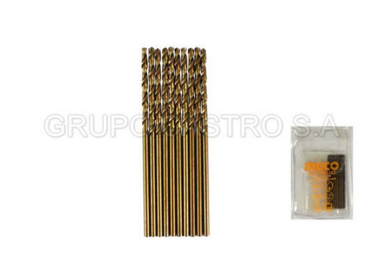 Foto de Broca metal Set 10 Ingco  HSS 1/16" X 3-1/8" DBT11001163 5cms
