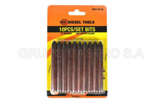 Foto de PUNTA BROCA SET 10 PCS DT03-S8-80/ 8MMX3" DIESEL TOOLS
