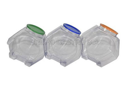 Foto de Envase dulcero Hexagonal  c/t presion 3.5 ltrs 20.5x21 cms SALVAPLASTIC 7163234200