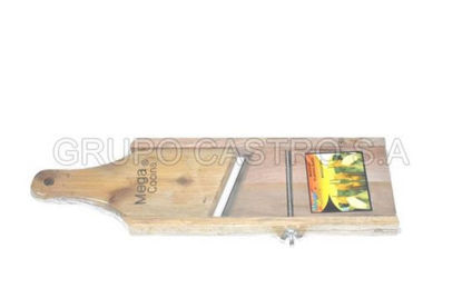 Foto de Rayador Platano 1 cuch Acero Inox Mariquita Madera MEGA MCMARIQ-M
