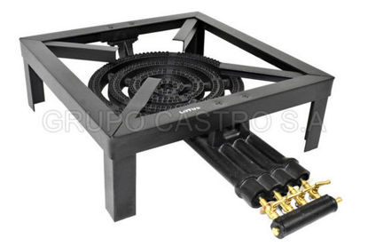 Foto de Estufa Gas Hierro1 Quem Indust Base Angular 47x47x16 cms  SGB-08 4 Salidas