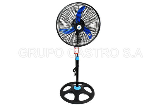 Foto de Ventilador 18" Pie 3 Aspas GRUPO CASTRO Azul -Aspa -Malla Plastica (2)