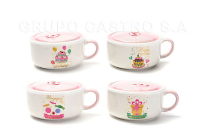 Foto de Jarra porcelana c/tapa O702401 900ml/30.5onz 15.4*x8cms (48)