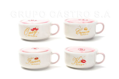 Foto de Jarra porcelana c/tapa O702403 900ml/30.5onz 15.4*8cms (48)