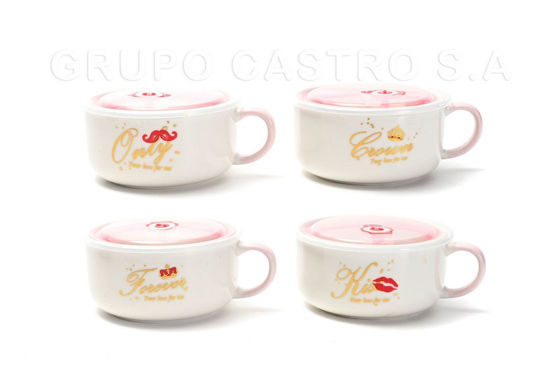 Foto de Jarra porcelana c/tapa O702403 900ml/30.5onz 15.4*8cms (48)