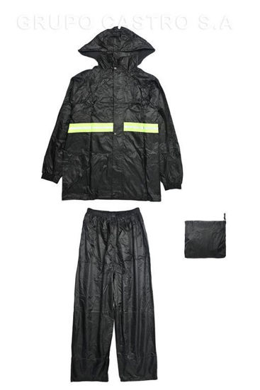 Foto de Capa  Moto 2 piezas Negra Reflectiva O4P3255 Poliester+PVC 800g  XXL/3XL (30)