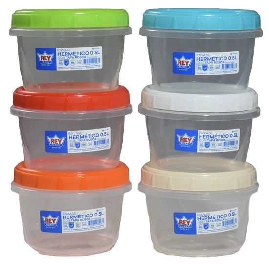 Foto de Envase Plastico 0.5 ltrs c/t rosca Reyplast 8alt,11.5diam cms TPX030000