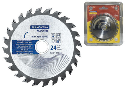 Foto de Disco corte sierra 4.3/8" 110 mm 42633/101 24 dientes Tramontina master 13.000rpm (6)