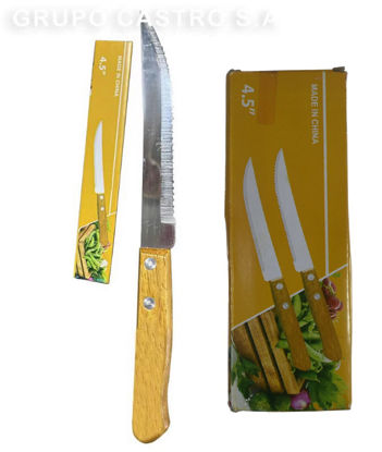 Foto de Cuchillo sierra p/pan 4.5" Set 12pcs puño madera GET16-09 (100)