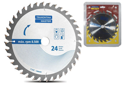 Foto de Disco corte sierra 7.1/4" -184mm 42580/124 Tramontina master 24 dientes 8500rpm (6)