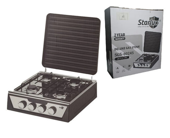 Foto de Estufa gas alta 4 quemadores Negra STARLUX  SGS-6024S 49 lar,49anc,17 alt cms N4M2603 (3)