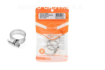 Foto de Abrazadera Set 4 pcs blister1-1/4”- 22-32  mm KKYJIA D257 GET59-06 (24) (288)