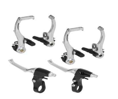 Foto de JUEGO FRENOS PODER Y MANILLAS SAIGUAN DEALNTERO+TRASERO VB-CB122+BL232 ALUMINIO