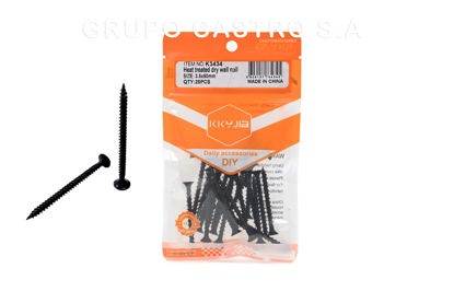 Foto de Tornillo Gypsun 2" punta fina Blister 25 pcs KKYJIA (3,5X50mm) K3434 GET59-20 (24) (288)