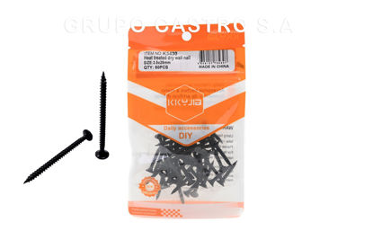 Foto de Tornillo Gypsun 1" punta fina Blister 50 pcs KKYJIA (3,5x25mm) K3430 GET59-17 (24) (288)