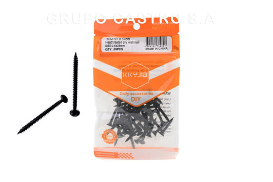 Foto de Tornillo Gypsun 1" punta fina Blister 50 pcs KKYJIA (3,5x25mm) K3430 GET59-17 (24) (288)