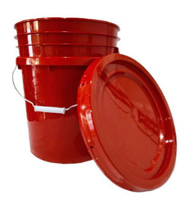 Foto de CUBETA 5 GALONES (20.5LTR)  C/AGAR PLASTIMAX  ROJO 800G GT1002584 37alt x 31anCMS (36)