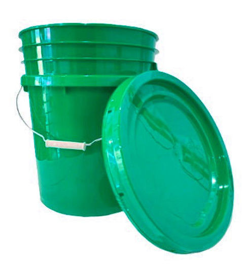 Foto de CUBETA 5 GALONES (20.5LTR)  C/AGAR PLASTIMAX  VERDE 800G GT1002583 37alt x 31anCMS (36)