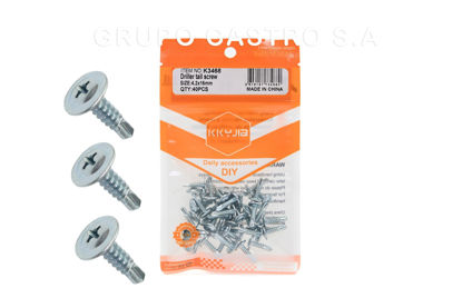 Foto de Tornillo Frij Furring punta broca 8x1/2" KKYJIA (4,2x16mm) blister 40 pcs K3468 GET59-21 (24) (288)
