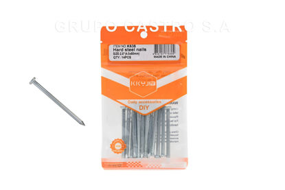 Foto de Clavo acero 2,5" Blister 14 pcs KKYJIA K636 (4,0x65mm) GET59-16 (24) (288)