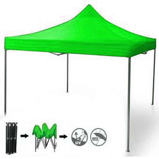 Foto de Carpa Toldo VERDE Plegable impermeable soportes fuertes 3x3metros GET45-04 (1) 2.50 mtrs Alto