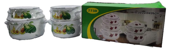 Foto de Olla loza Set 5 pcs c/tapa 18x26 cms 773D/N3C2609 caja