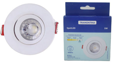 Foto de Lampara Led 5W 6500K 58021/554 ojo buey tramontina 9x2.4cms (100)