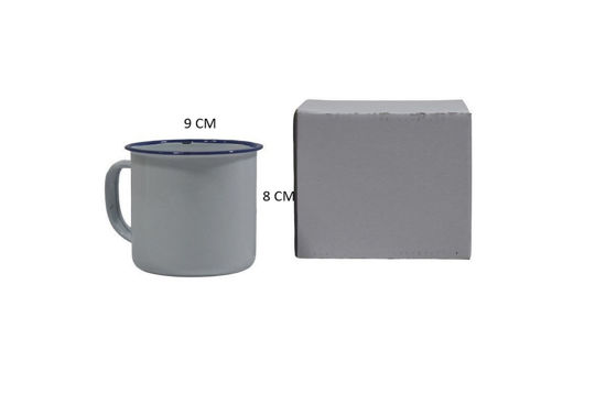 Foto de Jarro loza 8cmsx2mm color Blanco N2P3220 350ml o 12onz (120)