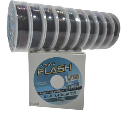 Foto de Hilo Nylon Pesca FLASH 0.40 mm (7,64 kg16,8 lbs) 100 mtrs N7J321 (10) (500)