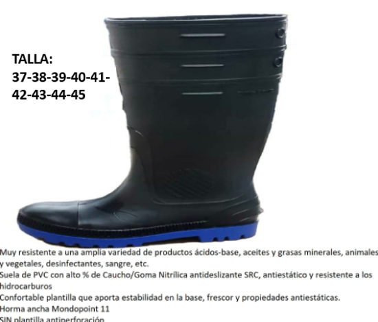 Foto de Bota Alta Ditta Forte NITRILO suela azul