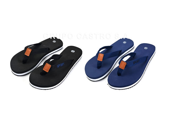 Foto de Sandalia Mujer Gancho Tela SPORT azul,negra