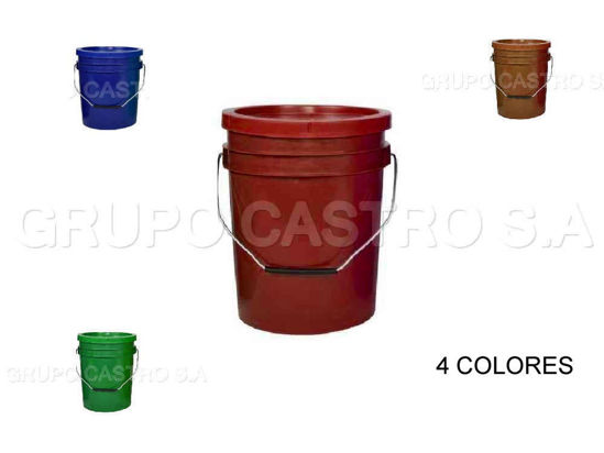 Foto de Cubeta 1 Gln /3,7 ltrs 18x19cm #2 c/T y Agar Metalica