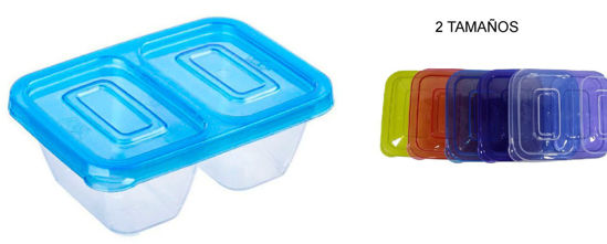 Foto de Recipiente c/ 2 divisiones c/tapa TAPER BIOFOOD REY