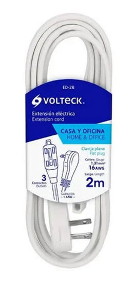 Foto de EXTENSION BLANCA ED-2B VOLTECH 2MTS/16AWG/48000